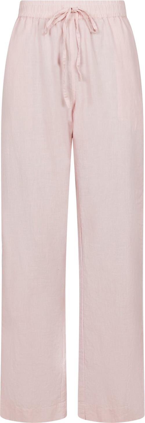 Neo Noir Sonar Linen Pants Kvinde Rose Smoke Bukser Med Lige Ben Str 40 - hos Magasin