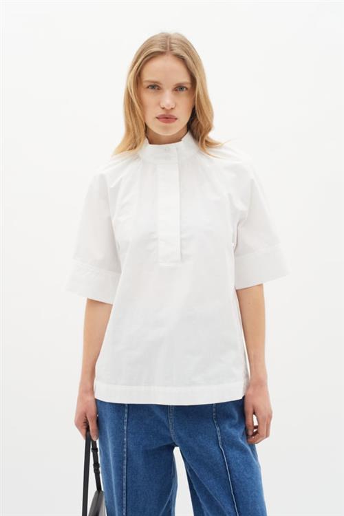 Se InWear Merlissaiw SS Shirt Kvinde Pure White Skjorter Regular Fit Str 40 - hos Magasin ved Magasin