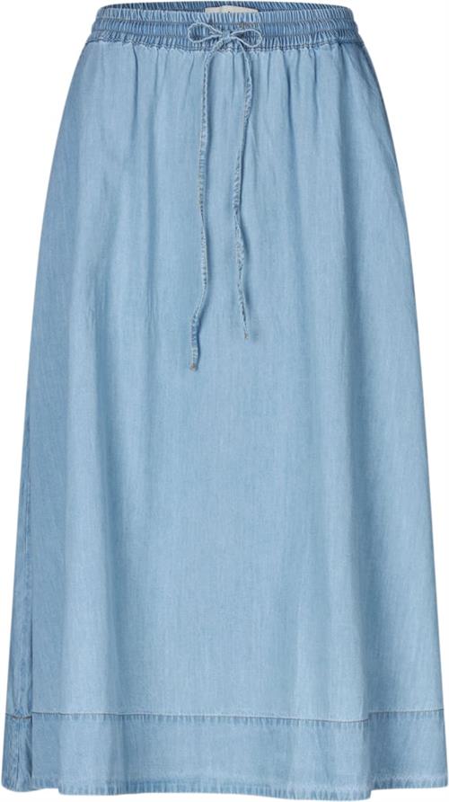 Lollys Laundry Bristolll Midi Skirt Kvinde Blue Midi Nederdele Str XS - Denim hos Magasin