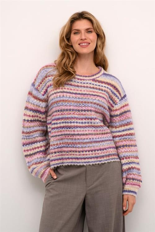 Culture Cuhazel Pullover Kvinde Purple Melange Multi Sweaters Str M - hos Magasin