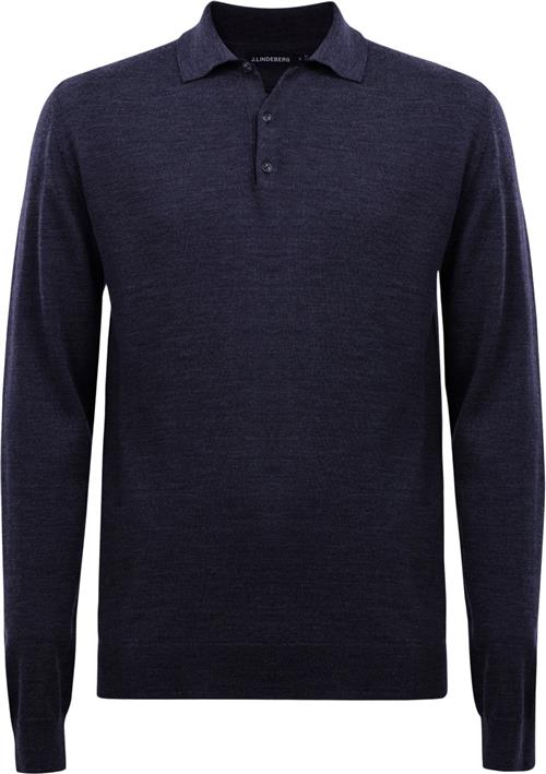 Se J. Lindeberg Noel Light Merino Polo Shirt Mand 6855 Langærmede Poloer Str XXL Merino - hos Magasin ved Magasin