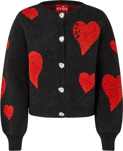 Cras Heartscras Cardigan Kvinde Black Hearts Cardigans Str 40 - hos Magasin