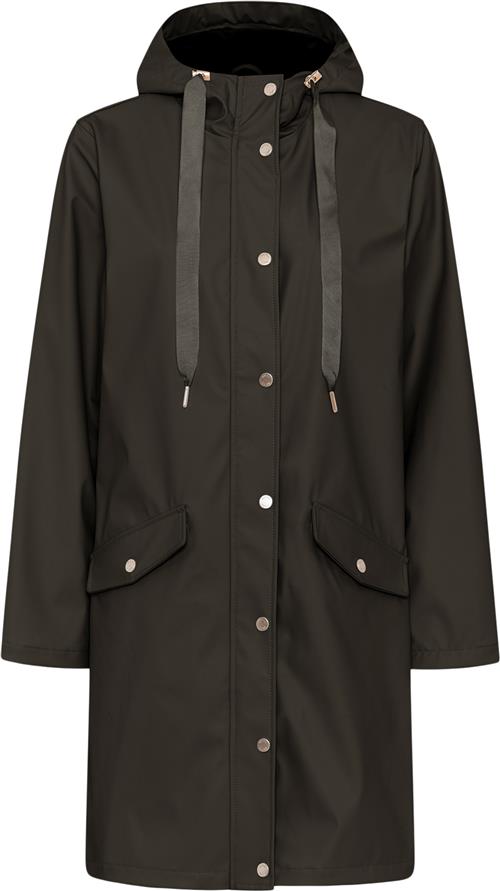 Micha Coat_ Rain Coat Kvinde Olivegreen Regnjakker Str 44 - hos Magasin