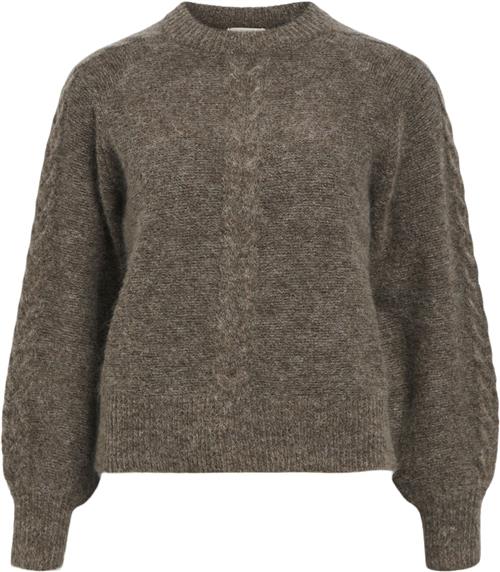 Se Object Objnete LO Knit Pullover Noos Kvinde Morel/melange Toppe Loose Fit Str S - hos Magasin ved Magasin