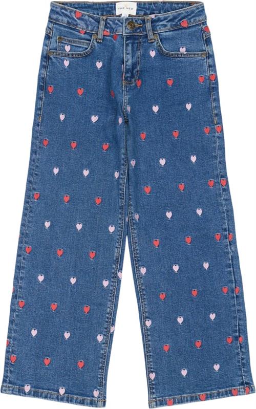 Se The New Tnlovina Wide Jeans Str 98-104 cm/3-4 år Piger - Medium Blue Wash Bukser Bomuld hos Magasin ved Magasin