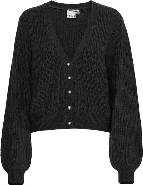 ICHI Ihmarin CA5 Kvinde Black Melange Cardigans Loose Fit Str L - hos Magasin