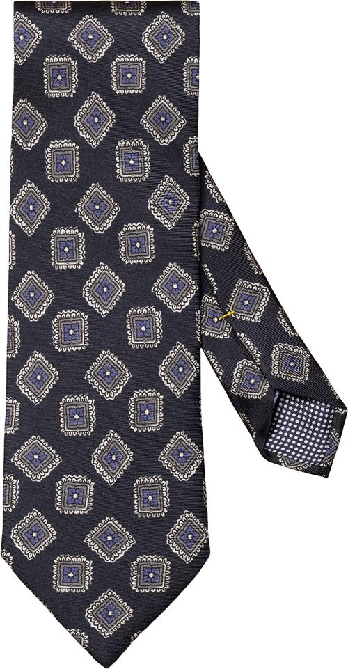 ETON Navy Blue Silk Twill Tie 80 - Slips Silke hos Magasin