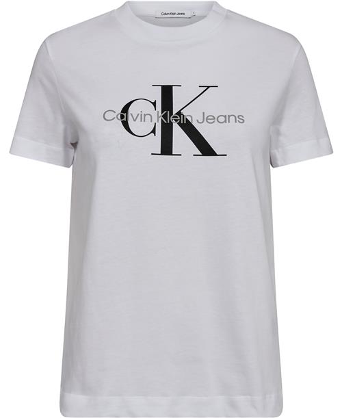 Calvin Klein Sweatshirt With Monologo Kvinde Yaf Kortærmede T-shirts Str S - Bomuld hos Magasin