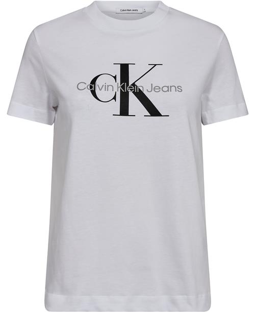 Calvin Klein Sweatshirt With Monologo Kvinde Yaf Kortærmede T-shirts Str XS - Bomuld hos Magasin