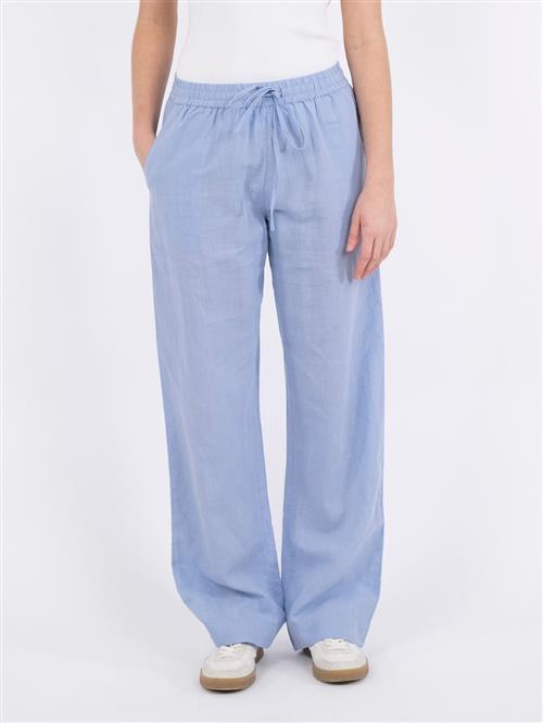 Se Neo Noir Sonar Linen Pants Kvinde Light Blue Bukser Med Lige Ben Str 42 - hos Magasin ved Magasin