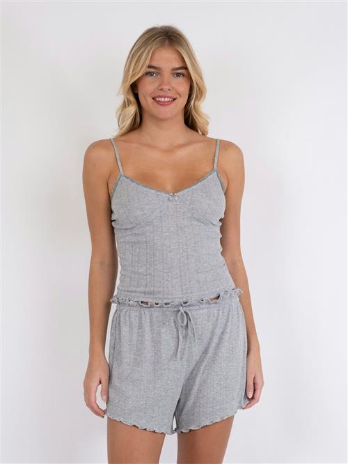 Se Neo Noir Lindsay Pointelle Top Kvinde Light Grey Toppe Str 38 - hos Magasin ved Magasin