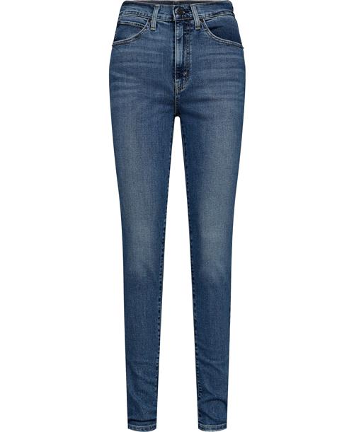 Levi's Retro High Skinny RUN THE Worl Kvinde Med Indigo - Worn In Skinny Jeans Str W28 / L32 - hos Magasin