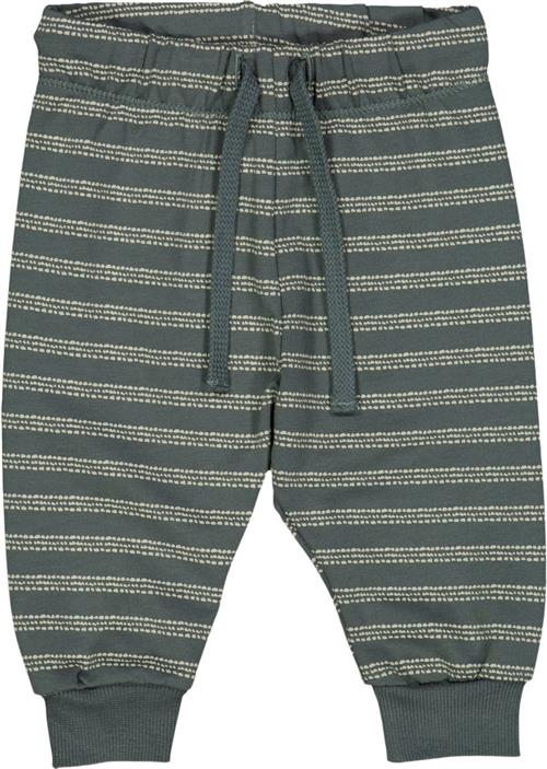 Se Müsli by Green Cotton Stripe Sweat Pants Baby Str 86 - Balance Green/ Poetry Green Bukser Bomuld hos Magasin ved Magasin