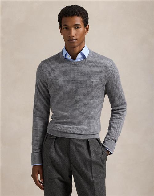 Polo Ralph Lauren 2/30 Merino WL Rwslsl-plo Mand Mid Grey Combo Sweaters Str XL Merino - hos Magasin