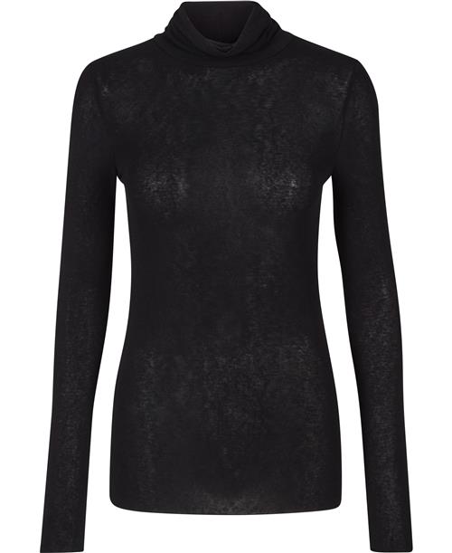 Gai&Lisva Anna Tshirt Kvinde Black Rullekraver Str XL - Uld hos Magasin