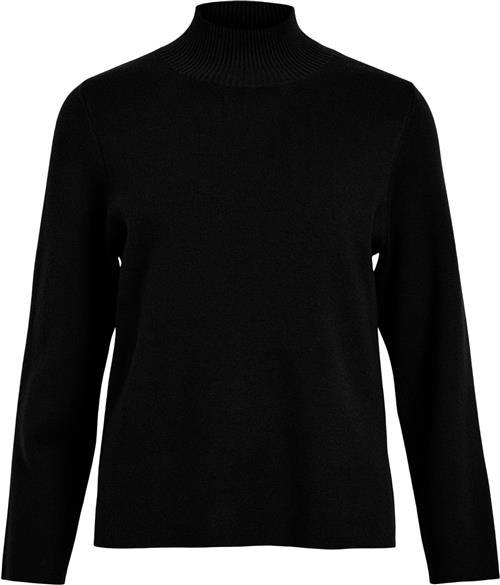 Object Objreynard Square Sleeve Pullover N Kvinde Black Sweaters Str XS - hos Magasin