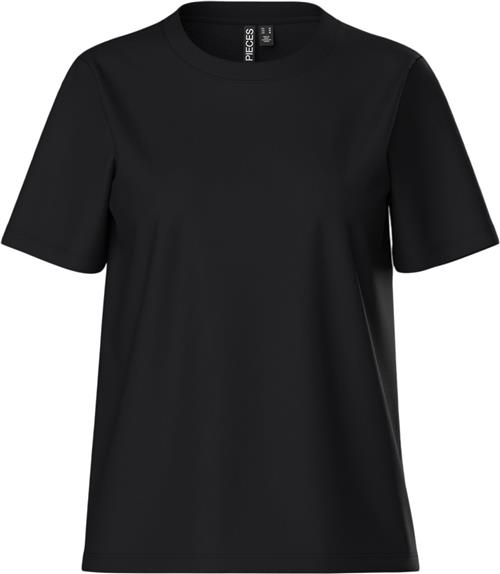 Pieces Pcria SS Solid TEE Noos BC Kvinde Sort Kortærmede T-shirts Regular Fit Str S - hos Magasin