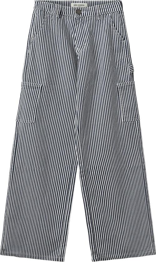 Sofie Schnoor Pants Str 10 år / 140 cm - Dark Blue Striped Bukser hos Magasin