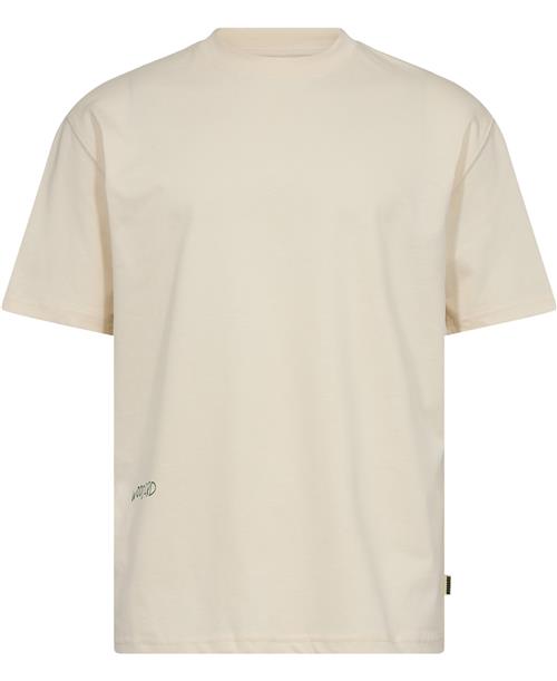 Woodbird Wbbaine Vase Tee Mand Off White - Green Kortærmede T-shirts Casual Fit Str S - Bomuld hos Magasin