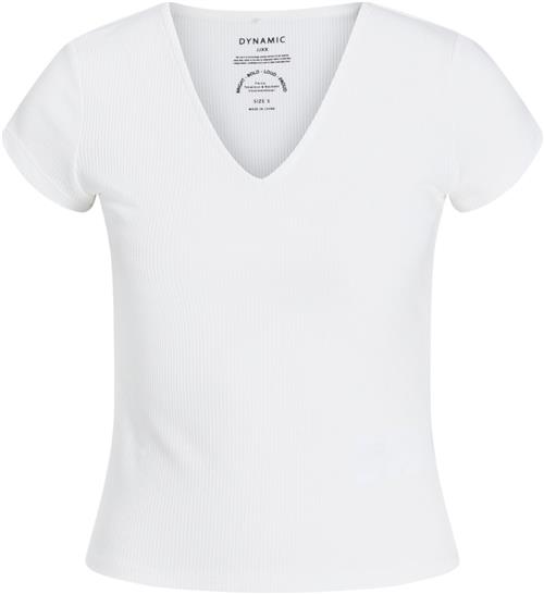 JJXX Jxhayden STR SS RIB TEE JRS Noos Kvinde Bright White Kortærmede T-shirts Str M - hos Magasin