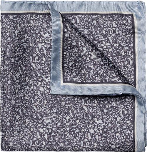 ETON Dark Blue Paisley Silk Pocket Square One Size - Lommeklude Silke hos Magasin