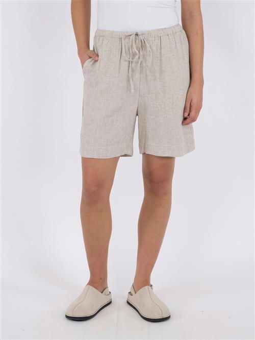 Neo Noir Santo Soft Linen Shorts Kvinde Natural Casual Shorts Str 38 - hos Magasin