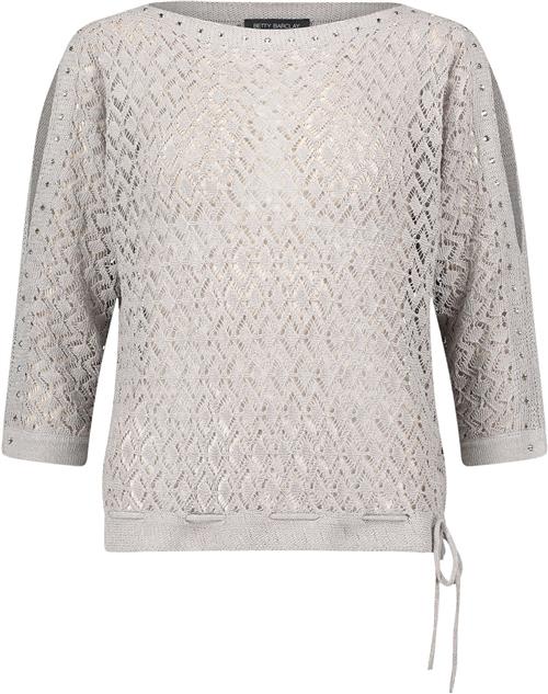 Betty Barclay Strickpullover Ku Kvinde Light Stone Kortærmet Strik Str 44 - hos Magasin