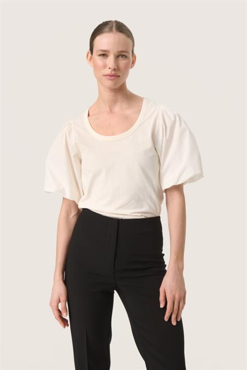 Se Soaked in Luxury Slfilippa Blouse Kvinde Whisper White Kortærmede Bluser Regular Fit Str XS - hos Magasin ved Magasin