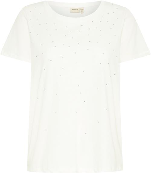 Fransa Fxgarine TEE 1 Kvinde Blanc De Blanc Kortærmede T-shirts Regular Fit Str XS - hos Magasin