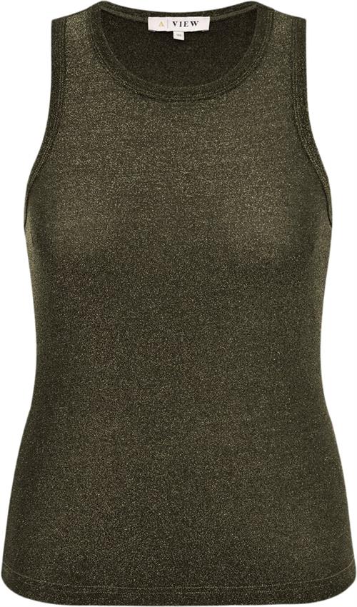 Se A-VIEW Eva Tank top Kvinde Black/gold Toppe Str 40 - hos Magasin ved Magasin