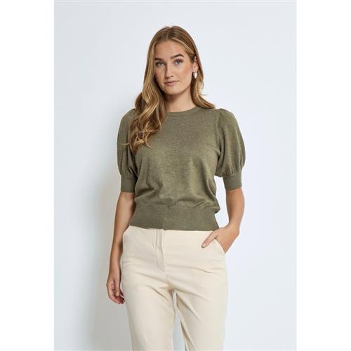 Se Minus Msliva Knit Tee Kvinde Gothic Olive Melange Sweaters Str S - Viskose hos Magasin ved Magasin