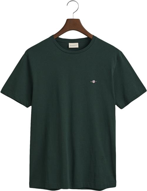 Gant REG Shield SS Tshirt Mand Tartan Green Kortærmede T-shirts Str XXXXL - hos Magasin