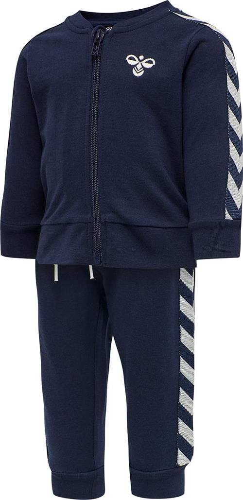 Hummel Hmlbille Tracksuit Str 4 år / 104 cm - Blå Sweatshirts Bomuld hos Magasin