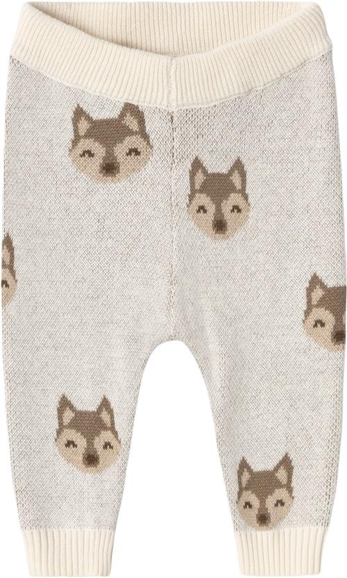 Lil' Atelier Nbmlamoe Knit Pant LIL Str 74 - Birch Bukser hos Magasin