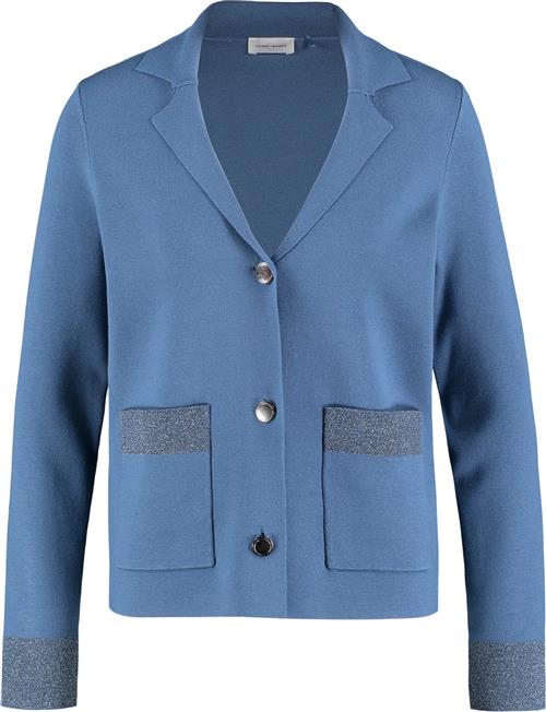 Se Gerry Weber Jacket Knit Kvinde Blue Steel Cardigans Str 40 - hos Magasin ved Magasin