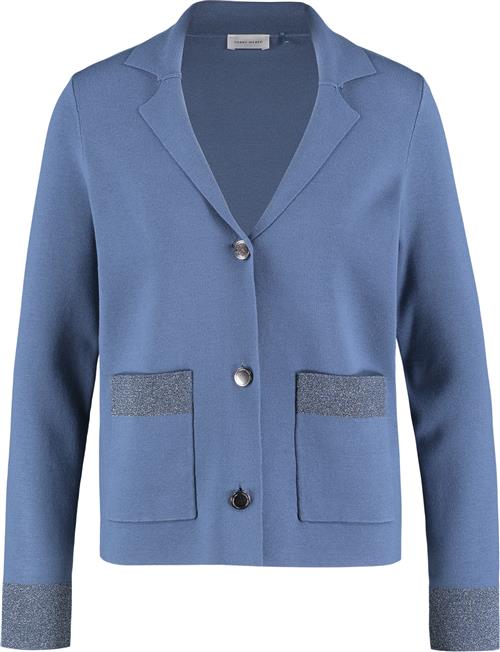 Se Gerry Weber Jacket Knit Kvinde Blue Steel Cardigans Str 42 - hos Magasin ved Magasin