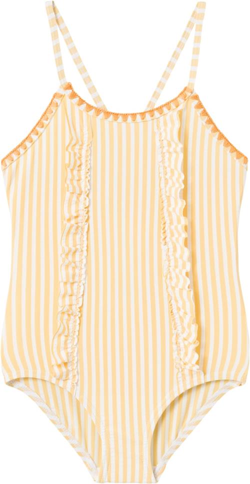 Lil' Atelier Nmffarrow Swimsuit LIL Str 122 - Sahara Sun Badedragter hos Magasin