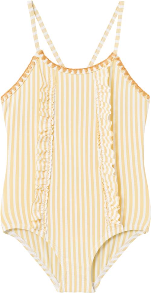 Lil' Atelier Nmffarrow Swimsuit LIL Str 110 - Sahara Sun Badedragter hos Magasin