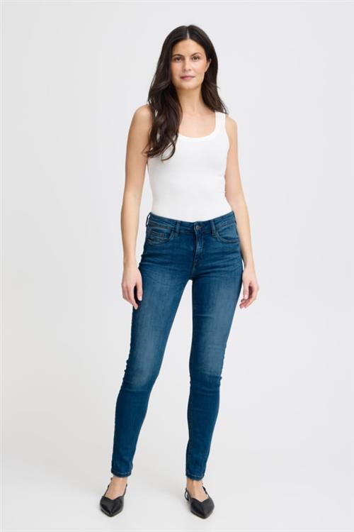 Se Fransa Zoza 1 Jeans Kvinde (Noos) Metro Blue Denim Skinny Jeans Tight Fit Str 34/32 - hos Magasin ved Magasin