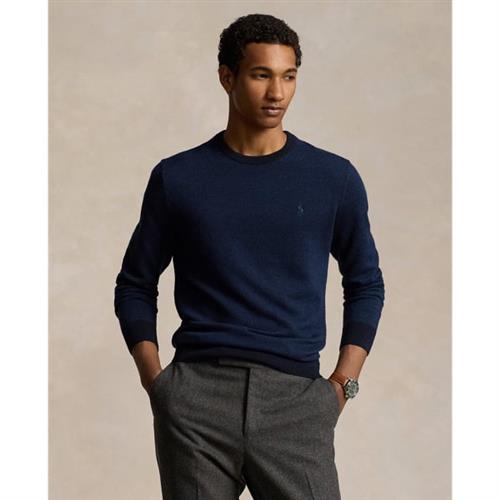 Polo Ralph Lauren 2/30 Merino WL Rwslsl-plo Mand Navy Combo Sweaters Str L Merino - hos Magasin