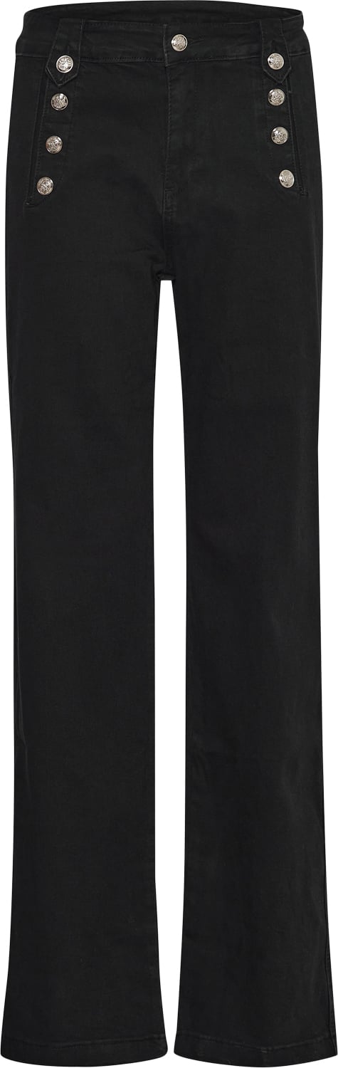 Sorbet Sbyazmin BLK Pant Kvinde Black Bukser Med Lige Ben Str M - hos Magasin