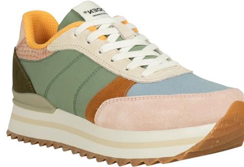 Woden Ronja Plateau Kvinde Algae Multi Sneakers Str 40 - Nylon hos Magasin