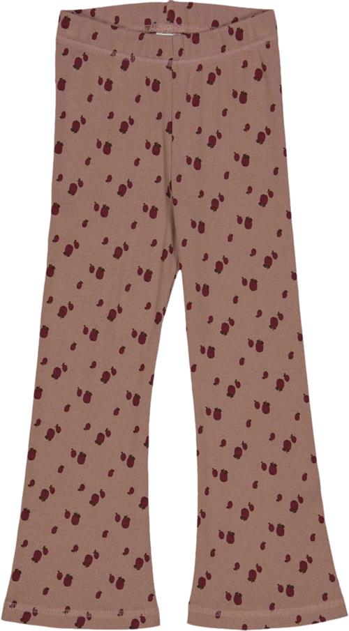 Se Müsli by Green Cotton Apple Flared Pants Str 128 - Daydream/ Cabernet/ Bark Bukser Bomuld hos Magasin ved Magasin