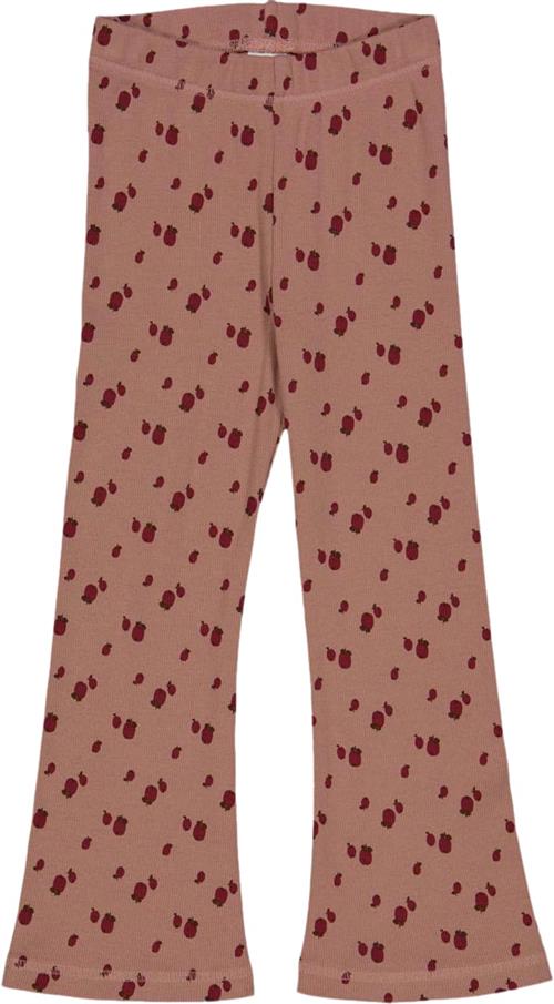 Müsli by Green Cotton Apple Flared Pants Str 110 - Daydream/ Cabernet/ Bark Bukser Bomuld hos Magasin