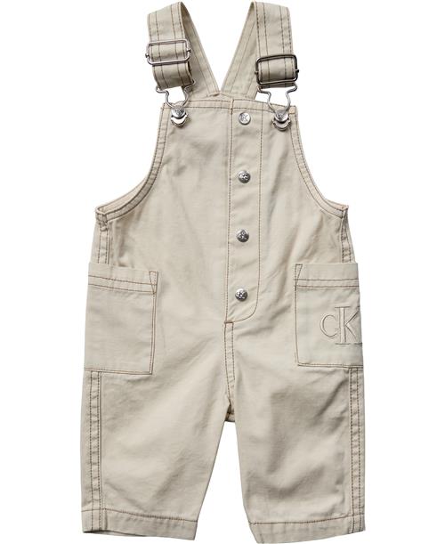 CK Kids Newborn Dungaree With Monogram Logo Str 62 - Pgb Buksedragter Bomuld hos Magasin