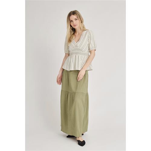 Se A-VIEW Gypsy Skirt Kvinde Army Maxi Nederdele Str 40 - hos Magasin ved Magasin