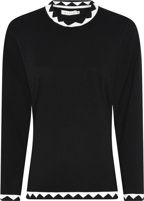 Micha BB Jumper_ Bbviscoseknitw.Edge Kvinde Black Sweaters Str XL - hos Magasin