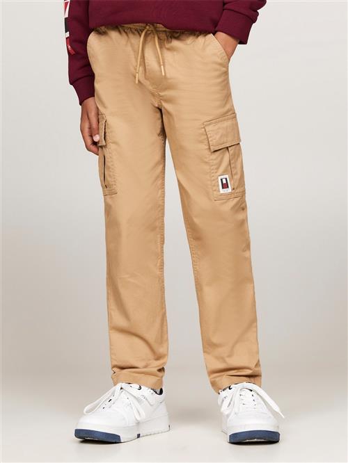 Tommy Hilfiger Cargo Pull ON Cotton Pants Str 8 - Classic Khaki Bukser hos Magasin