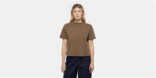 Se Dickies Oakport Boxy SS TEE Mushroom Kvinde Mushroom Kortærmede T-shirts Str L - hos Magasin ved Magasin