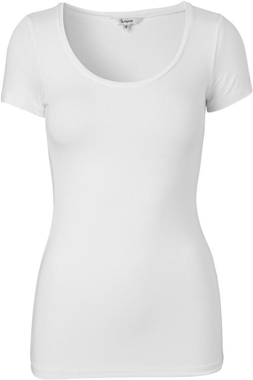 Se mbyM Siliana Tshirt Kvinde 888 Optical White Kortærmede T-shirts Str L - hos Magasin ved Magasin